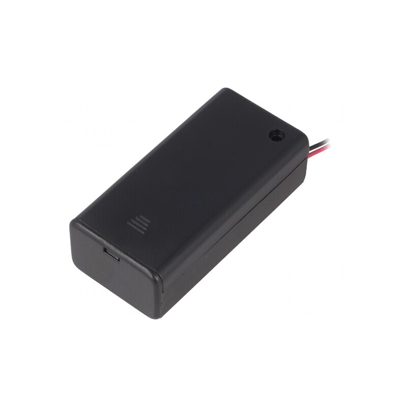Suport Baterie 9V cu Cabluri Negre 150mm | Electronic-mag.ro | Componente Electronice