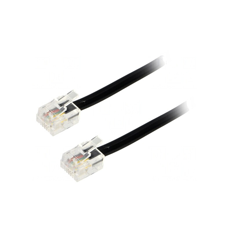 Cablu Telefon RJ11 3m Negru | Electronic-mag.ro | Componente Electronice Cablu Telefon RJ11 3m Negru | Electronic-mag.ro | Componente Electronice