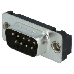 Conector D-Sub 9-PIN Soclu THT Drept 5A | Electronic-mag.ro | Componente Electronice