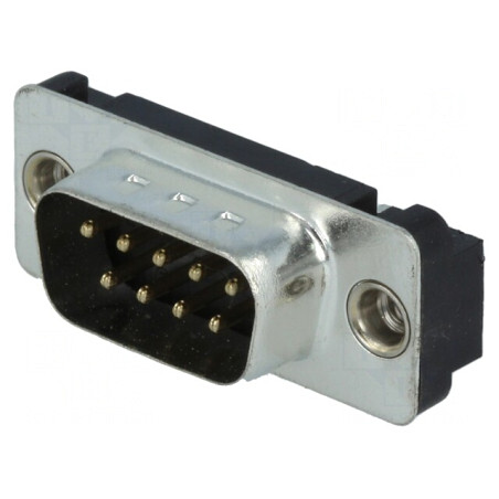 Conector D-Sub 9-PIN Soclu THT Drept 5A | Electronic-mag.ro | Componente Electronice