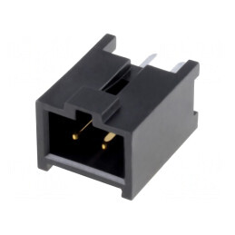 Soclu dreptunghiular tată C-Grid III 2,54mm 2 PIN THT aurit | Electronic-mag.ro | Componente Electronice