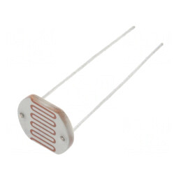 Fotorezistor THT 250mW 2-5kΩ 560nm 250VDC 12mm | Electronic-mag.ro | Componente Electronice