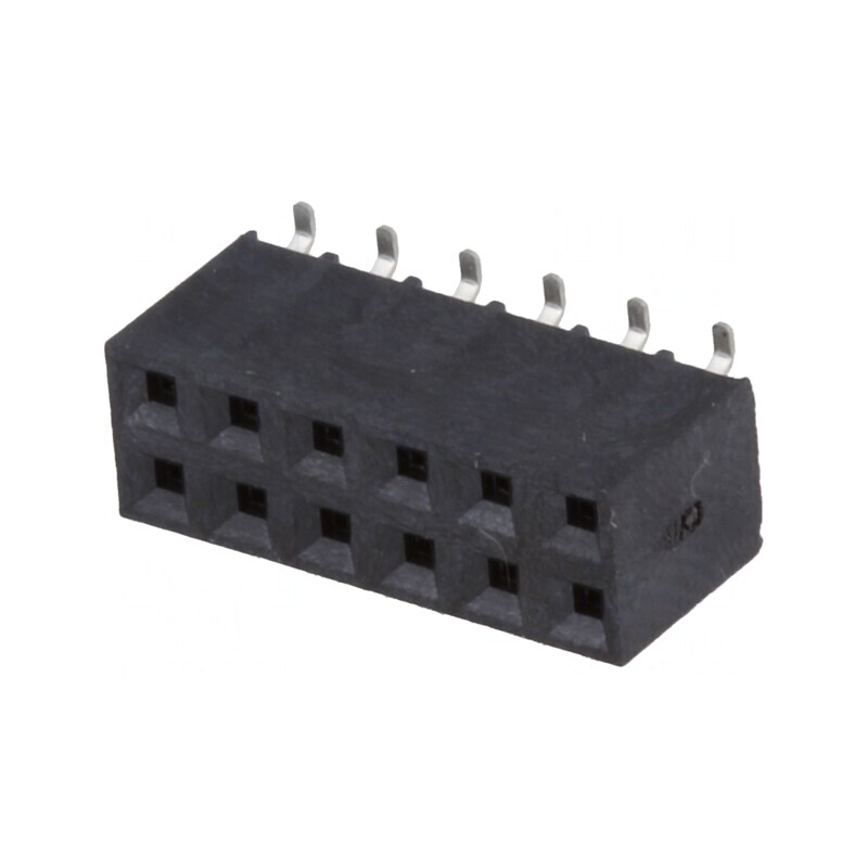 Soclu pini mamă 12 pini verticali 2,54mm SMT aurit | Electronic-mag.ro | Componente Electronice
