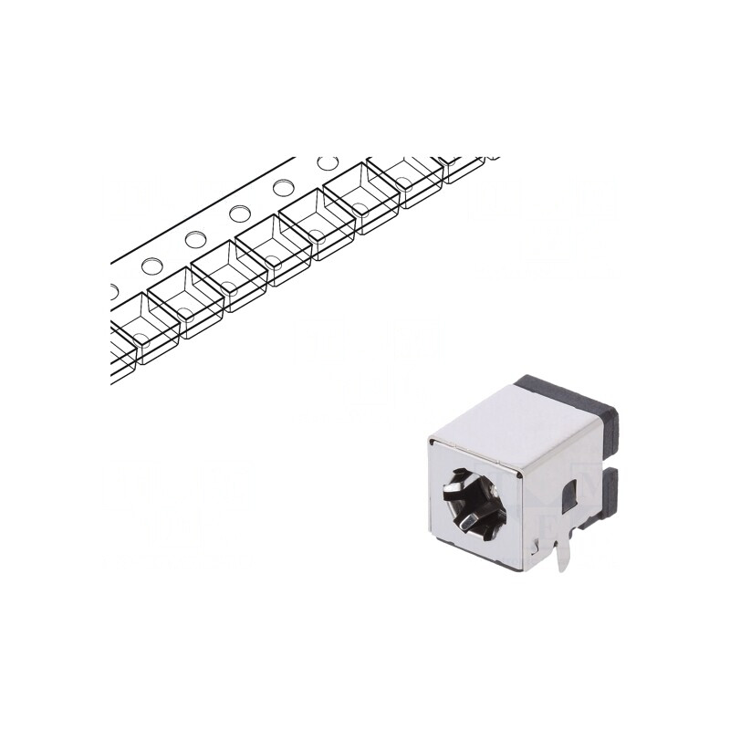 Conector Alimentare DC 5,5/2,1mm Ecranat THT | Electronic-mag.ro | Componente Electronice