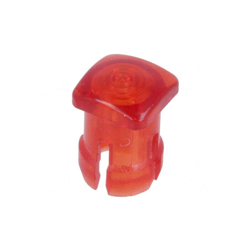 Lentilă LED roşie pătrată 3mm | Electronic-mag.ro | Componente Electronice