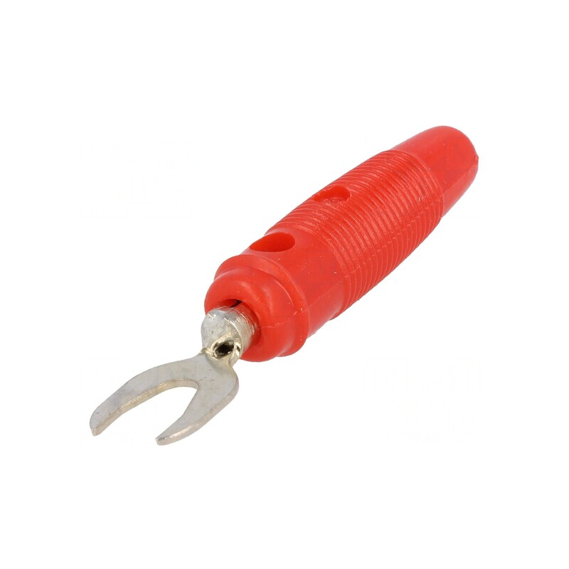 Mufă Furcă Roșie 500VDC 10A 59.2mm 2.5mm2 PVC | Electronic-mag.ro | Componente Electronice Mufă Furcă Roșie 500VDC 10A 59.2mm 2.5mm2 PVC | Electronic-mag.ro | Componente Electronice