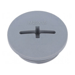 Capac de protecție M25 IP68 poliamidă gri 8mm | Electronic-mag.ro | Componente Electronice