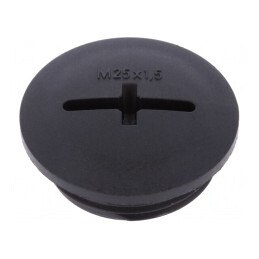 Capac protecție negru IP68 poliamidă M25 1,5 | Electronic-mag.ro | Componente Electronice