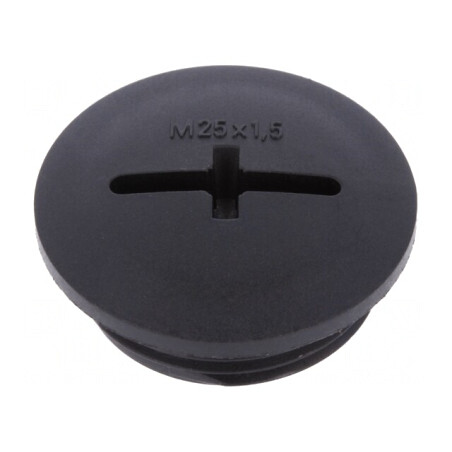 Capac protecție negru IP68 poliamidă M25 1,5 | Electronic-mag.ro | Componente Electronice