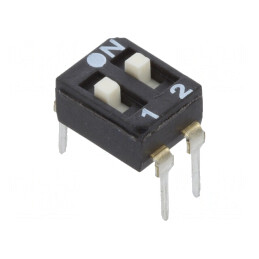 Comutator DIP-SWITCH 2 Secțiuni OFF-ON 24VDC | Electronic-mag.ro | Componente Electronice