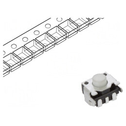 Microîntrerupător TACT SPST-NO 0,05A 12VDC PCB | Electronic-mag.ro | Componente Electronice
