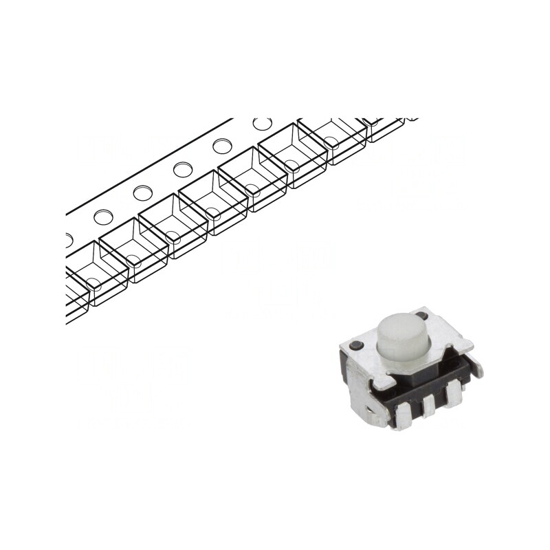 Microîntrerupător TACT SPST-NO 0,05A 12VDC PCB | Electronic-mag.ro | Componente Electronice