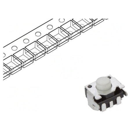 Microîntrerupător TACT SPST-NO 0,05A 12VDC PCB | Electronic-mag.ro | Componente Electronice