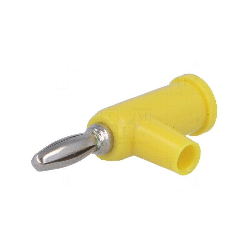 Mufă Banană 4mm 24A 60VDC Galbenă | Electronic-mag.ro | Componente Electronice
