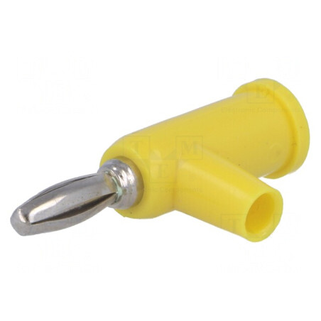 Mufă Banană 4mm 24A 60VDC Galbenă | Electronic-mag.ro | Componente Electronice
