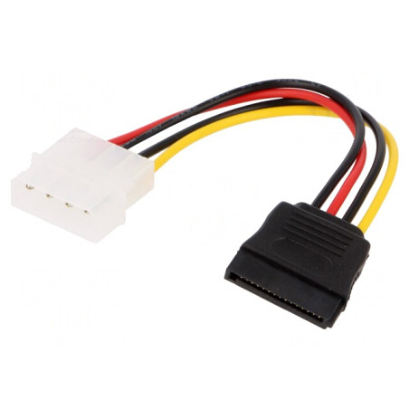 Cablu de Alimentare SATA Molex la SATA 15pin 0.15m | Electronic-mag.ro | Componente Electronice