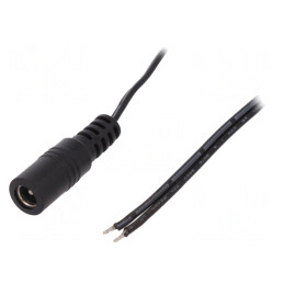 Cablu Alimentare DC 5,5/2,1mm 0,23m Negru