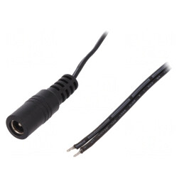 Cablu Alimentare DC 5,5/2,1mm 0,23m Negru | Electronic-mag.ro | Componente Electronice