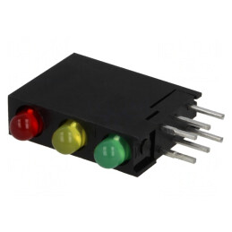 LED Tricolor 3mm 20mA 40°