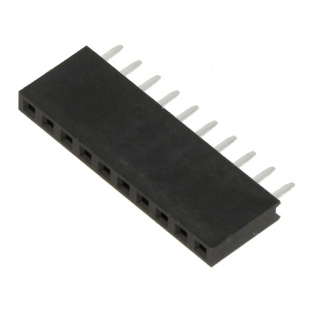 Soclu pini mamă 2,54mm 10 PIN THT aurit pentru PCB | Electronic-mag.ro | Componente Electronice