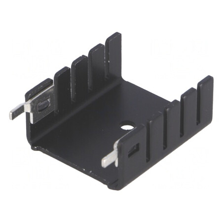Radiator Presat TO220 Negru 25,4mm x 12,7mm 13K/W | Electronic-mag.ro | Componente Electronice
