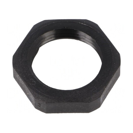 Piuliță PG poliamidă neagră 27mm | Electronic-mag.ro | Componente Electronice