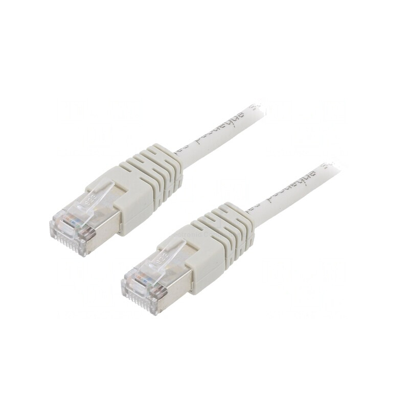 Patch Cord F/UTP 5e Gri 0.5m Ecranat | Electronic-mag.ro | Componente Electronice