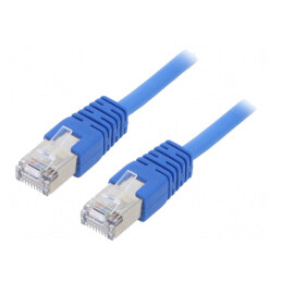 Cablul de Rețea Ethernet F/UTP Cat5e 0.5m Albastru | Electronic-mag.ro | Componente Electronice