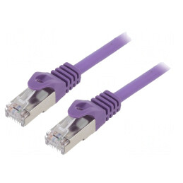Patch Cord Ethernet RJ45 F/UTP 6 PVC Violet 0.25m | Electronic-mag.ro | Componente Electronice