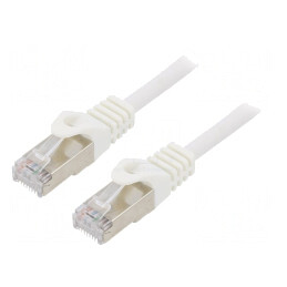Patch Cord F/UTP Cat6 PVC Alb 0.25m RJ45 | Electronic-mag.ro | Componente Electronice