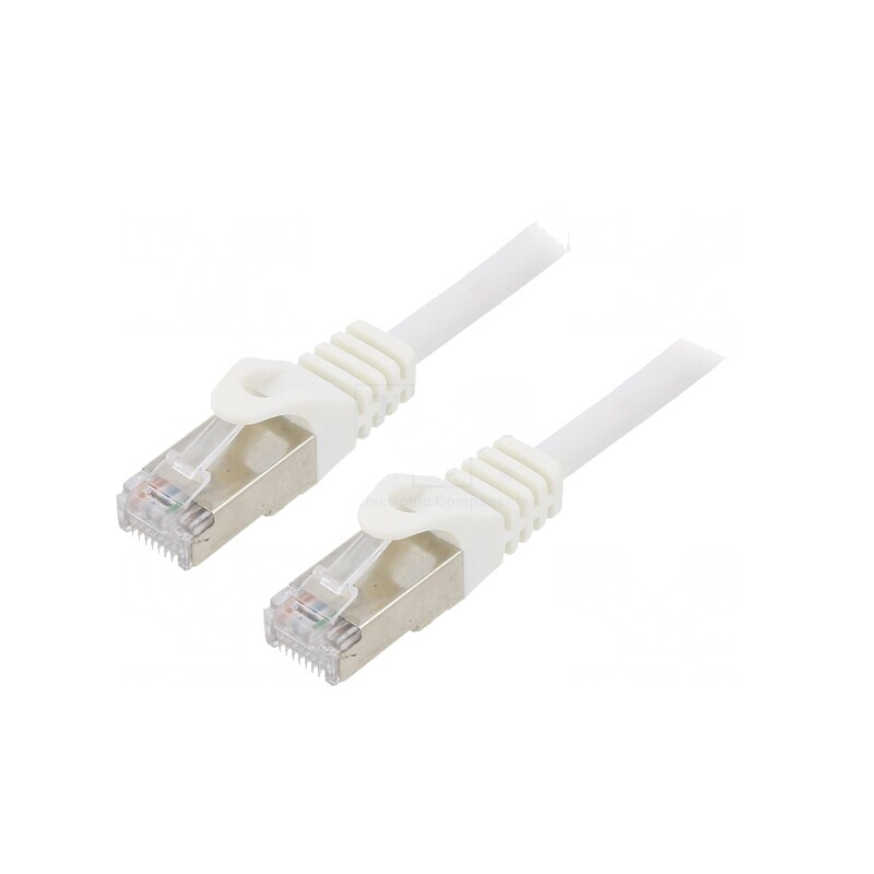 Patch Cord F/UTP Cat6 PVC Alb 0.25m RJ45 | Electronic-mag.ro | Componente Electronice