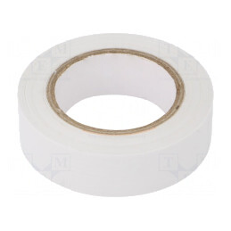 Bandă electroizolantă albă 15mm x 10m | Electronic-mag.ro | Componente Electronice