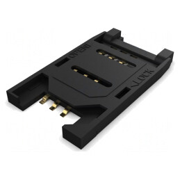 Conector Mini SIM cu mâner articulat SMT rolă | Electronic-mag.ro | Componente Electronice
