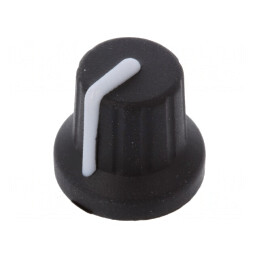 Buton rotativ cu indicator gumă și plastic 6mm 16x15mm | Electronic-mag.ro | Componente Electronice