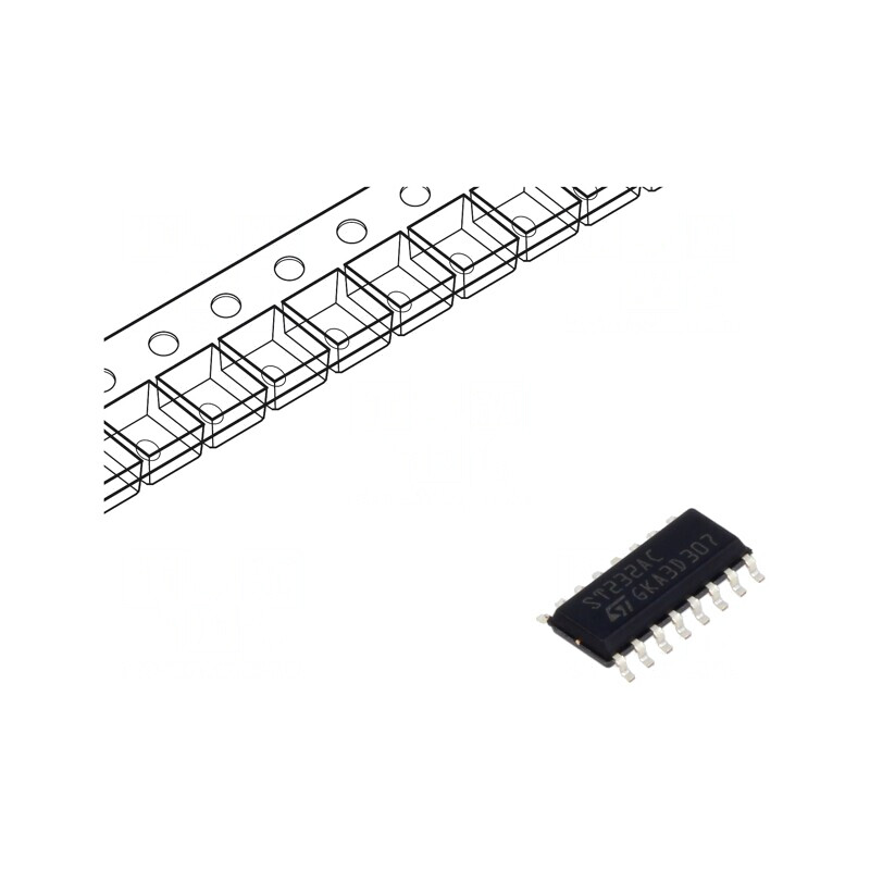 Interfață Receptor-Emițător RS232 400kbps SO16 5VDC | Electronic-mag.ro | Componente Electronice