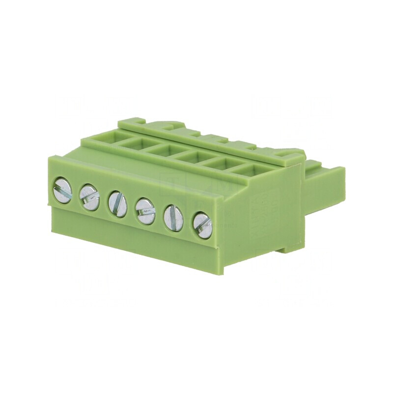 Regletă Conexiuni Deconectabilă 5mm 6 Piste 90° | Electronic-mag.ro | Componente Electronice