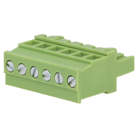 Regletă Conexiuni Deconectabilă 5mm 6 Piste 90° | Electronic-mag.ro | Componente Electronice