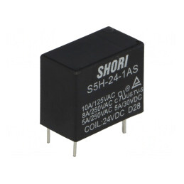 Releu Electromagnetic SPST-NO 24VDC 8A | Electronic-mag.ro | Componente Electronice