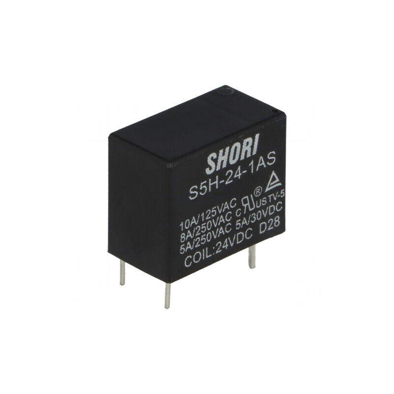 Releu Electromagnetic SPST-NO 24VDC 8A | Electronic-mag.ro | Componente Electronice