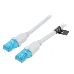 Patch cord U/UTP 5e 1m Albastru-Negru PVC | Electronic-mag.ro | Componente Electronice
