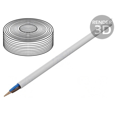 Cablu Electric Rotund Cupru 2x1mm² 100m Alb | Electronic-mag.ro | Componente Electronice