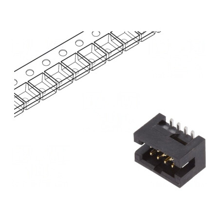 Soclu pini 8 pini verticali 1,27mm Minitek127® | Electronic-mag.ro | Componente Electronice