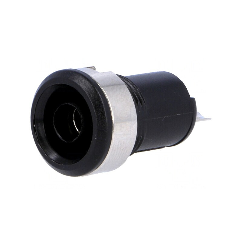 Soclu Banană 4mm 10A 60VDC Negru Izolat | Electronic-mag.ro | Componente Electronice