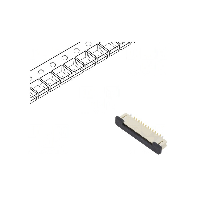 Conector FFC/FPC 24 PIN 50V 500mA SMT aurit | Electronic-mag.ro | Componente Electronice