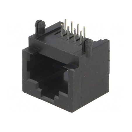 Soclu RJ45 8p8c PCB THT 90° | Electronic-mag.ro | Componente Electronice