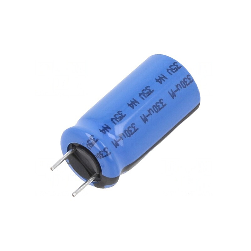 Condensator electrolitic THT 330uF 35V 10x20mm 5mm Raster | Electronic-mag.ro | Componente Electronice