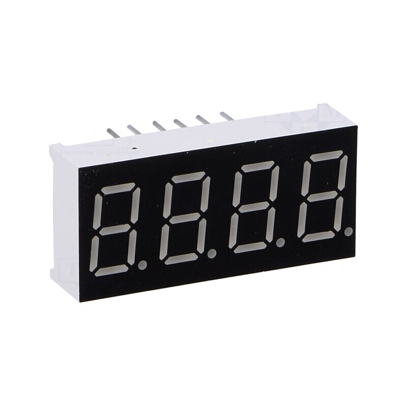 Afișaj LED cu 7 Segmente Verde 9,14mm 4 Digits | Electronic-mag.ro | Componente Electronice