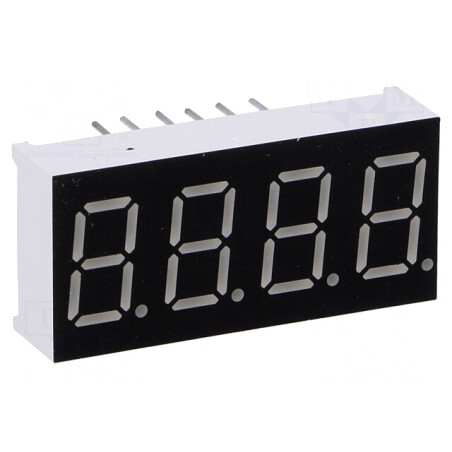 Afișaj LED cu 7 Segmente Verde 9,14mm 4 Digits | Electronic-mag.ro | Componente Electronice