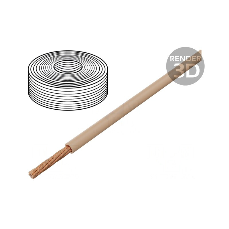 Cablu Electric LifY 1x0.5mm2 PVC Bej 300V/500V | Electronic-mag.ro | Componente Electronice