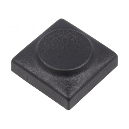 Tastă neagră dreptunghiulară poliamidă 18,3x18,3mm | Electronic-mag.ro | Componente Electronice